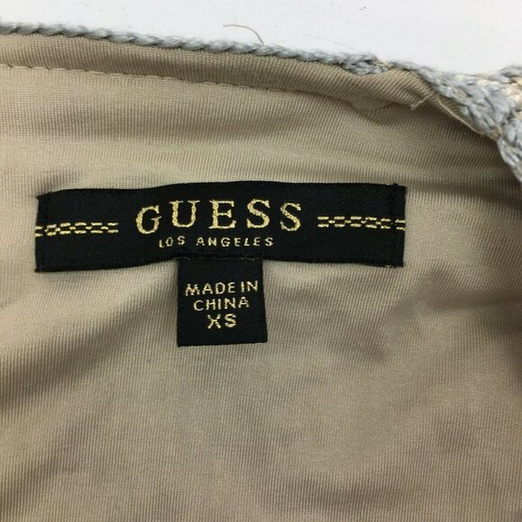 Guess Patrice sequin mini Dress Color: Light Gold Multi Size: XSmall - Picture 4 of 9
